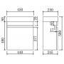 Evie Oak Mini Wall Hung Vanity 450*250 Cabinet Only Evie Oak Mini Wall Hung Vanity 450*250 Cabinet Only